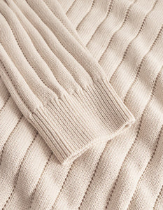 LES DEUX Bogart Rugby Polo Knit Ivory