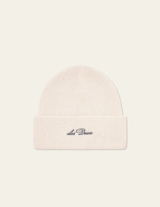 LES DEUX Wayne Embroidered Beanie | Ivory