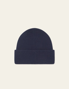 LES DEUX Wayne Embroidered Beanie | Dark Navy