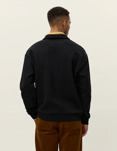 LES DEUX Crew Half-Zip Sweatshirt Black