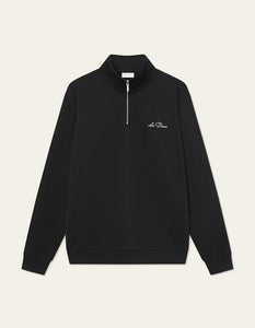 LES DEUX Crew Half-Zip Sweatshirt Black