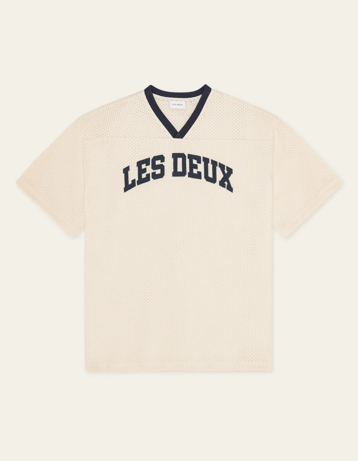 LES DEUX Bronson Mesh T-Shirt Eggnog White