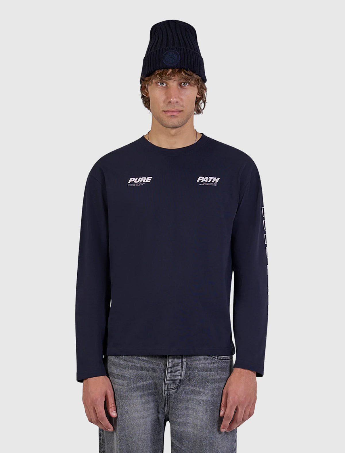 PURE PATH PURE LONGSLEEVE T-SHIRT Dark Navy