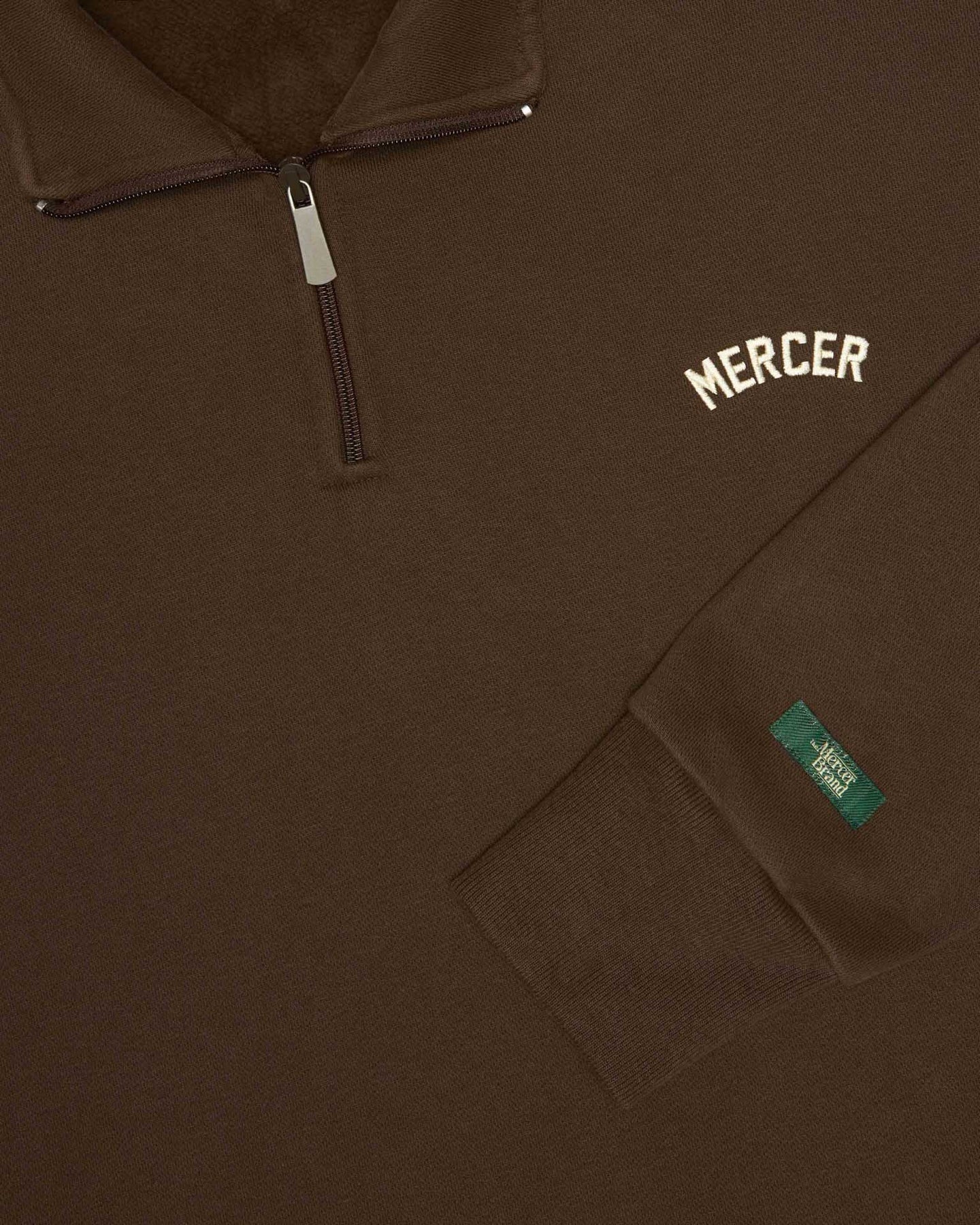 MERCER The Mercer Quarter Zip Brown