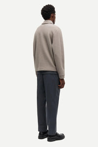SAMSOE SAMSOE HANNES FULL ZIP 14612 | Elephant Skin