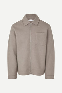 SAMSOE SAMSOE HANNES FULL ZIP 14612 | Elephant Skin
