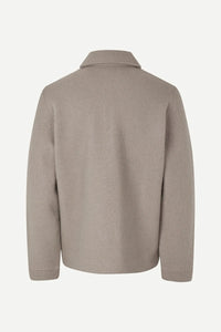 SAMSOE SAMSOE HANNES FULL ZIP 14612 | Elephant Skin
