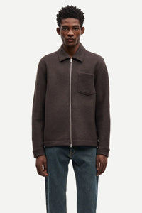SAMSOE SAMSOE HANNES FULL ZIP 14612 | TURKISH COFFEE