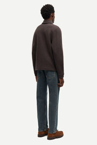 SAMSOE SAMSOE HANNES FULL ZIP 14612 | TURKISH COFFEE