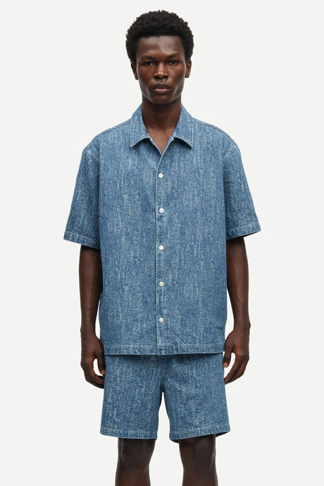 SAMSOE SAMSOE SAAYO X SHIRT 15240 Washed Denim