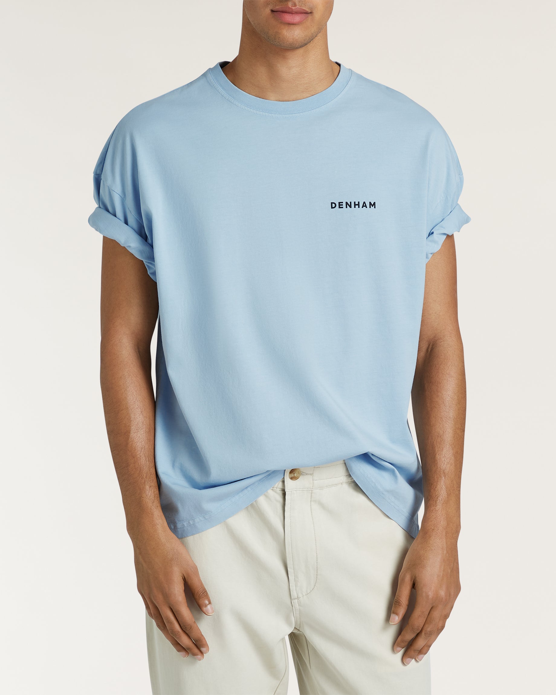 DENHAM FLOWY GRAPHIC TEE LWJ BLUE