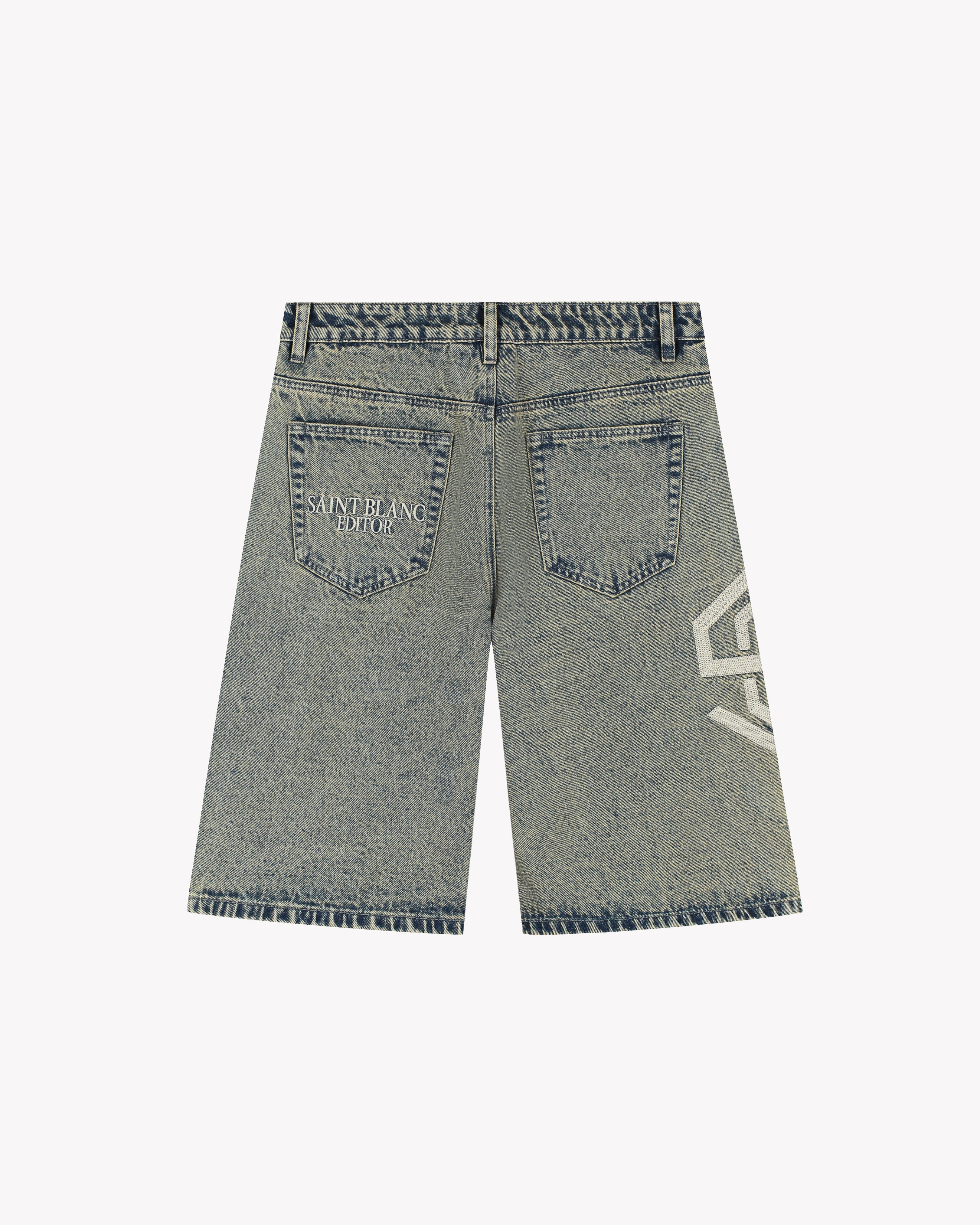 SAINT BLANC WASHED DENIM SHORT