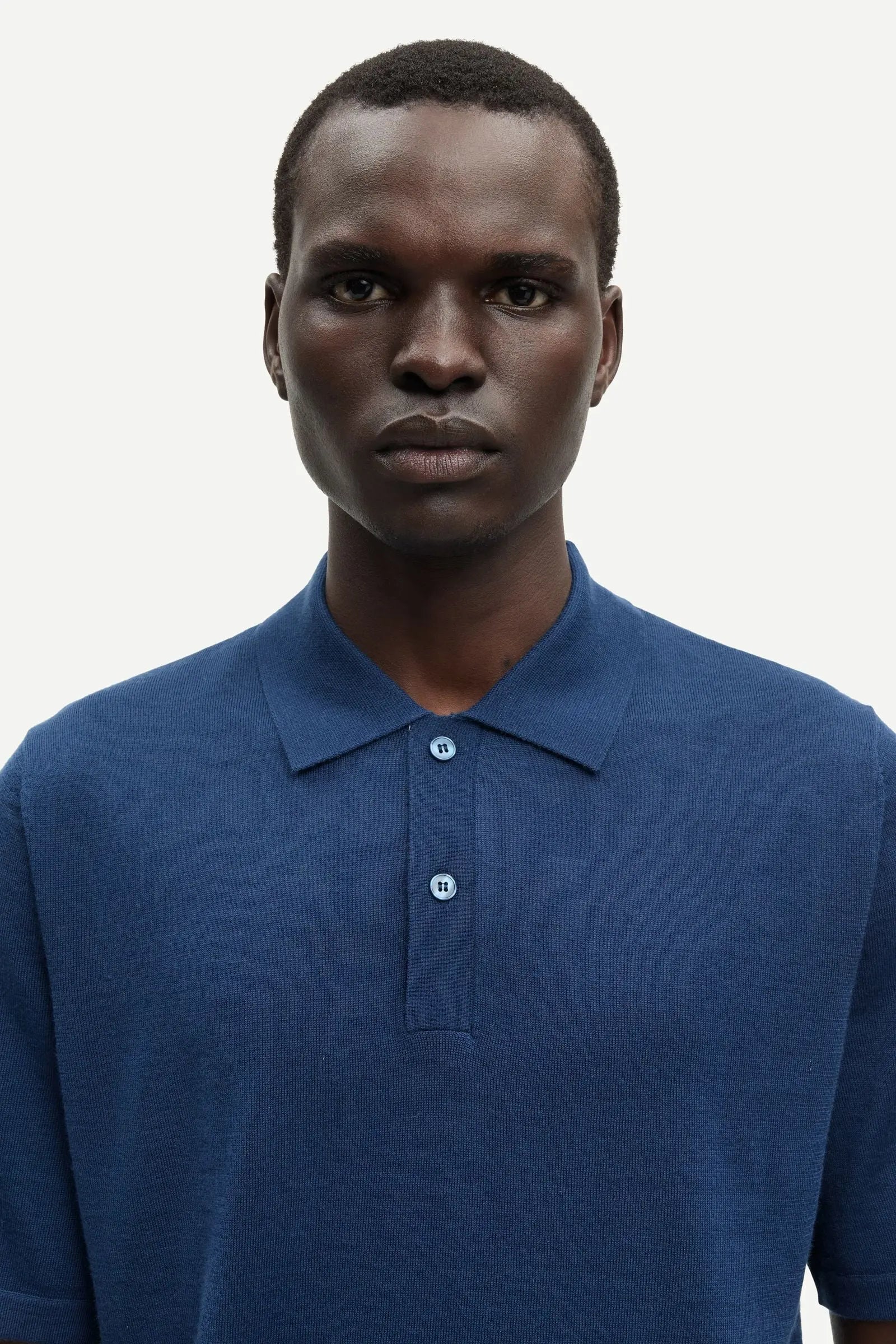 SAMSOE SAMSOE SAROWAN KNIT POLO 15477 Insignia Blue