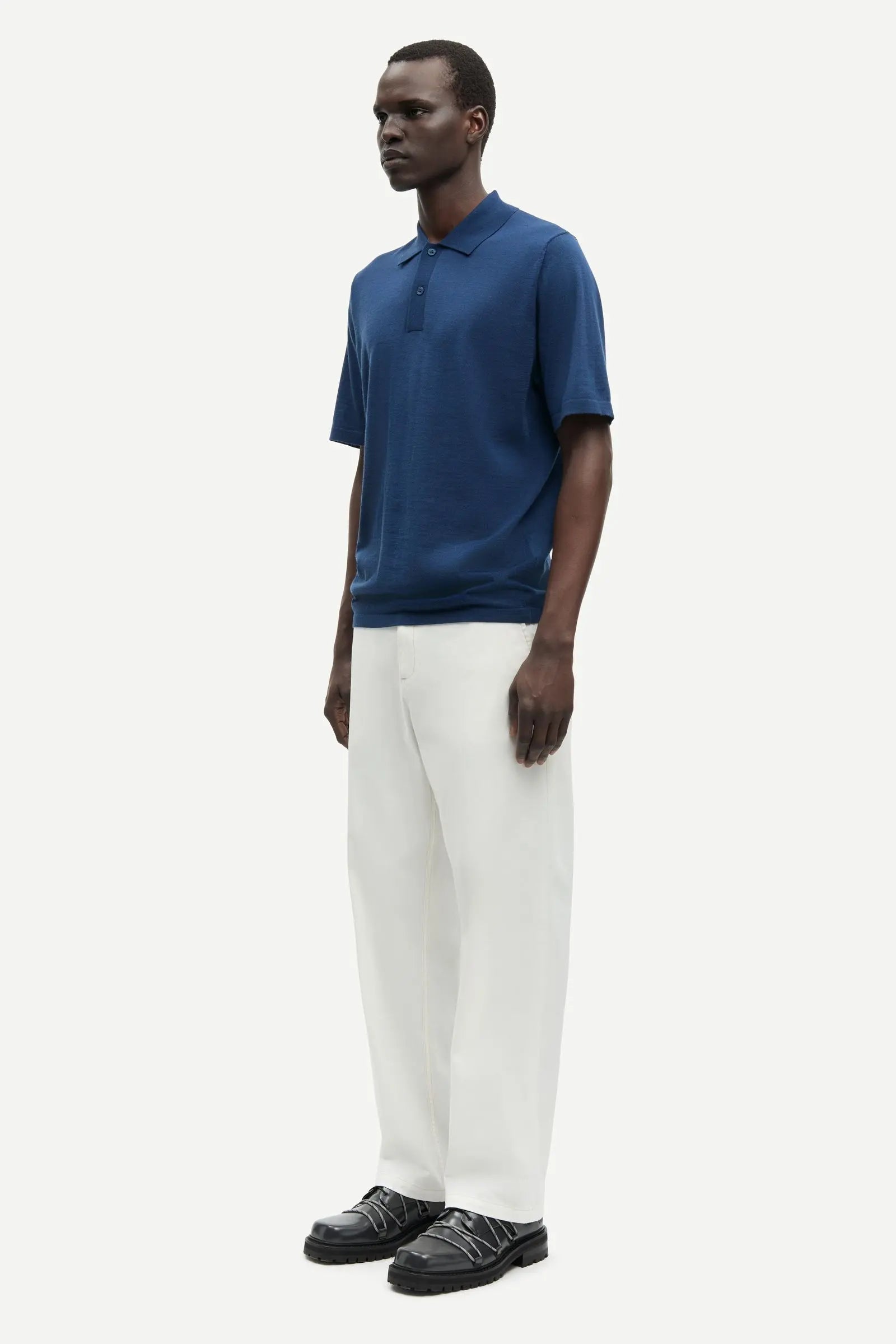 SAMSOE SAMSOE SAROWAN KNIT POLO 15477 Insignia Blue