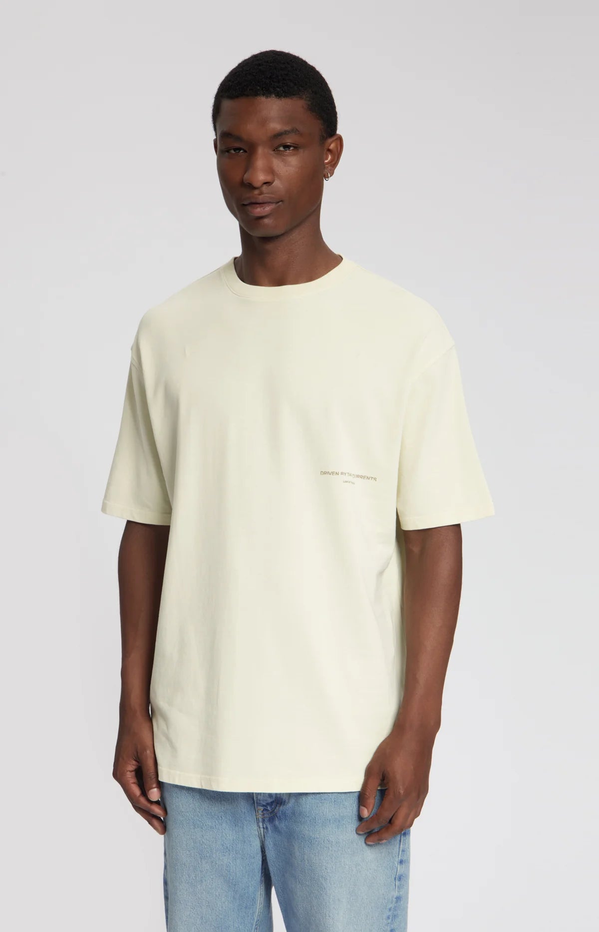AQUALIS GARMENT DYED T-SHIRT Almond Milk