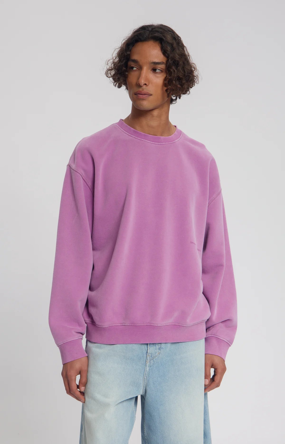 LAW OF THE SEA TORRIA GARMENT DYED SWEAT CREWNECK Mulberry