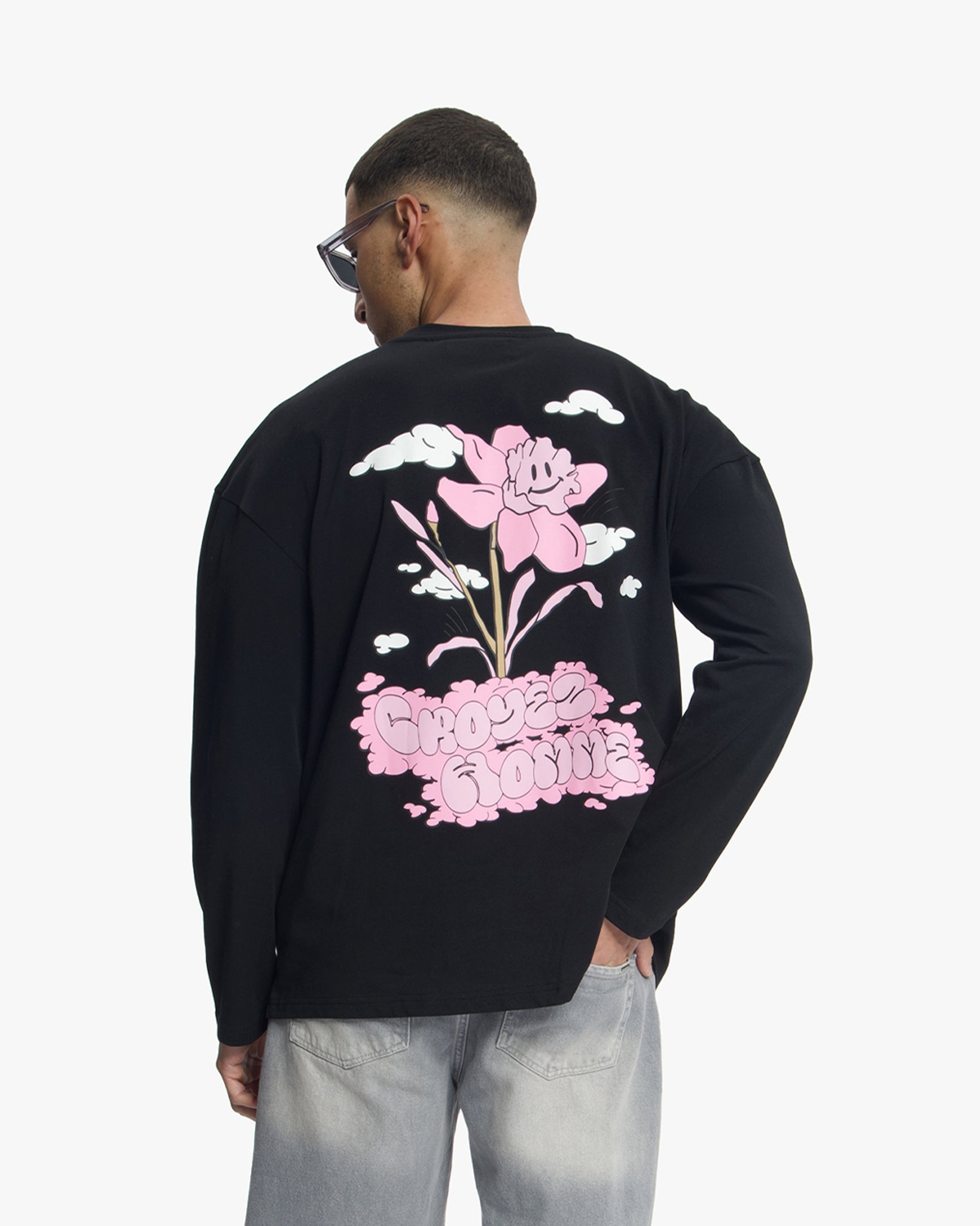 Croyez Fleur Heureuse Longsleeve Black