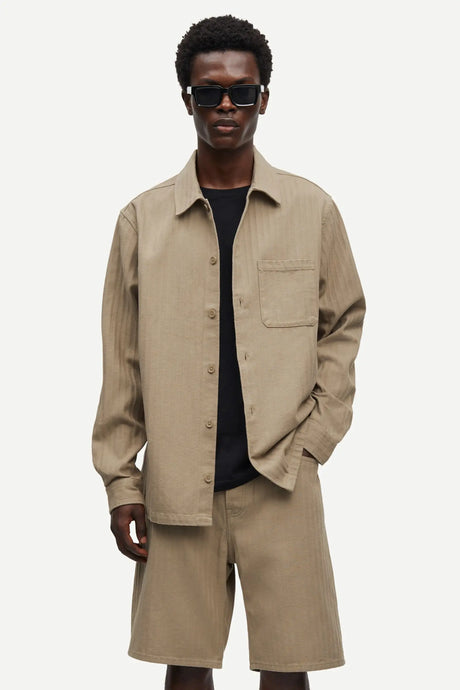 SAMSOE SAMSOE SADAMON JS OVERSHIRT 15662 Greige