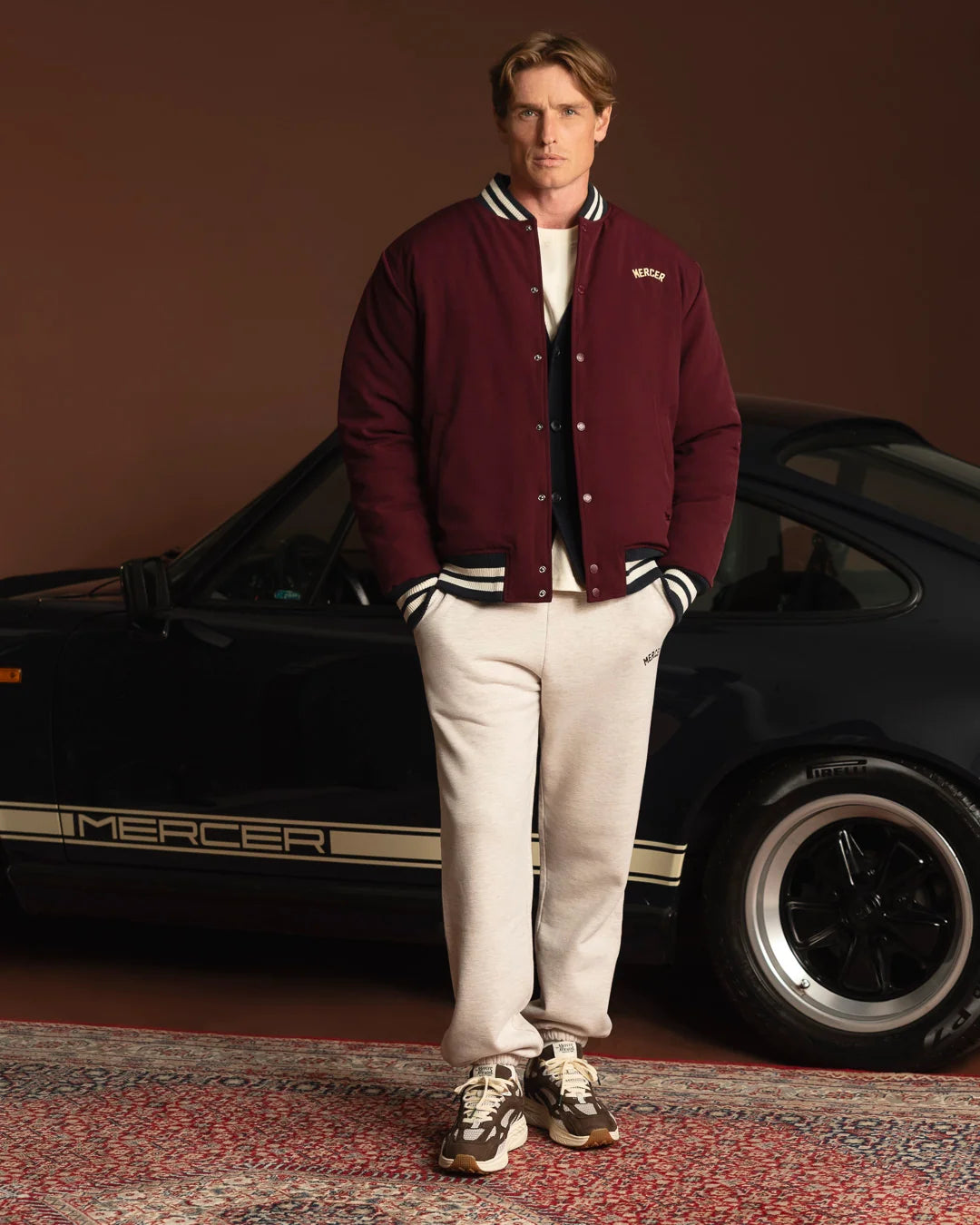 MERCER The Mercer Varsity Jacket Bordeaux