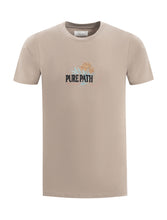 Afbeelding in Gallery-weergave laden, PURE PATH Floral Chest Print T-shirt Taupe