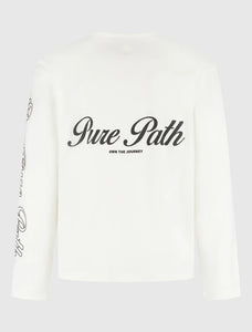 PURE PATH ESSENCE OF LIFE LONGSLEEVE T-SHIRT Ecru