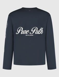PURE PATH ESSENCE OF LIFE LONGSLEEVE T-SHIRT Dark Navy