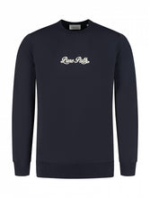 Afbeelding in Gallery-weergave laden, PURE PATH Chain Stitch Sweater | Dark Navy