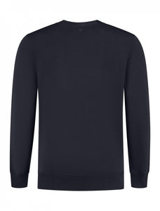 PURE PATH Chain Stitch Sweater | Dark Navy