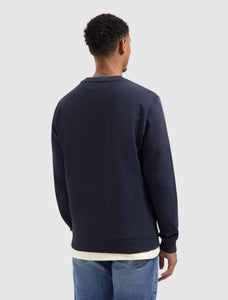 PURE PATH Chain Stitch Sweater | Dark Navy