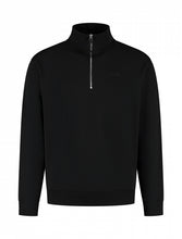 Afbeelding in Gallery-weergave laden, PURE PATH Embroidery Half-zip Sweater | Black