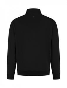PURE PATH Embroidery Half-zip Sweater | Black