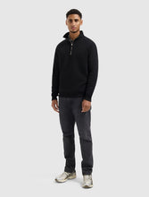 Afbeelding in Gallery-weergave laden, PURE PATH Embroidery Half-zip Sweater | Black