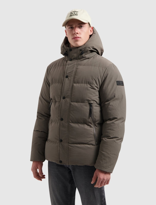 PURE PATH Puffer Jacket Light Brown