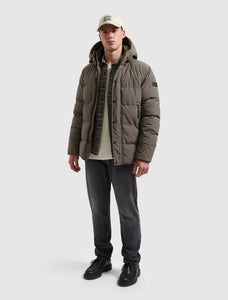 PURE PATH Puffer Jacket Light Brown