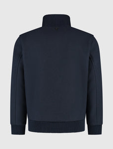 PURE PATH WOOL BOMBER JACKET Dark Navy