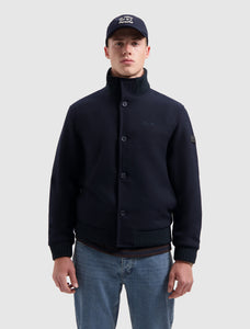 PURE PATH WOOL BOMBER JACKET  Navy