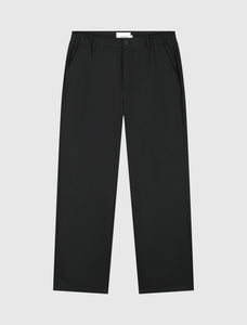 PURE PATH PLEATED TWILL PANTS  Black