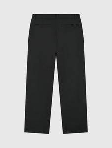 PURE PATH PLEATED TWILL PANTS  Black