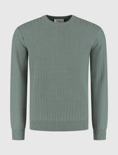 Afbeelding in Gallery-weergave laden, PURE PATH JACQUARD STRUCTURE KNIT SWEATER Army Green