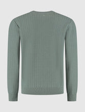 Afbeelding in Gallery-weergave laden, PURE PATH JACQUARD STRUCTURE KNIT SWEATER Army Green