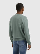 Afbeelding in Gallery-weergave laden, PURE PATH JACQUARD STRUCTURE KNIT SWEATER Army Green