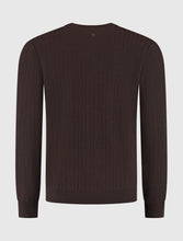Afbeelding in Gallery-weergave laden, PURE PATH JACQUARD STRUCTURE KNIT SWEATER Dark Brown
