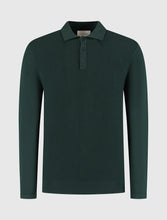 Afbeelding in Gallery-weergave laden, PURE PATH BRAIDED STRUCTURE KNIT POLO Dark Green