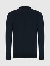 Afbeelding in Gallery-weergave laden, PURE PATH BRAIDED STRUCTURE KNIT POLO Dark Navy