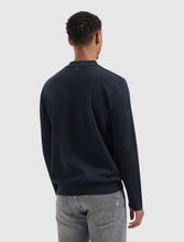 Afbeelding in Gallery-weergave laden, PURE PATH BRAIDED STRUCTURE KNIT POLO Dark Navy