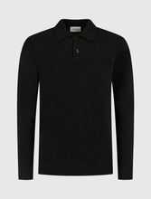 Afbeelding in Gallery-weergave laden, PURE PATH BOUCLÉ KNIT POLO Black