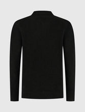 Afbeelding in Gallery-weergave laden, PURE PATH BOUCLÉ KNIT POLO Black