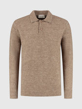 Afbeelding in Gallery-weergave laden, PURE PATH BOUCLÉ KNIT POLO Taupe