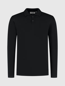 PURE PATH HEAVY KNIT POLO Black