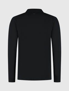 PURE PATH HEAVY KNIT POLO Black